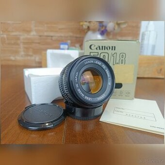 Canon FD 50mm f/1.8 – Kompletní balení v krabici