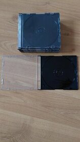Obal na CD/DVD slim box/krabička - černá/transparent
