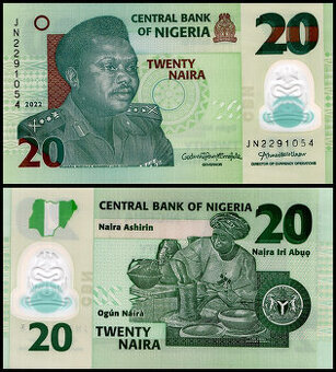 Nigérie - 20 Naira bankovka, 2022, UNC