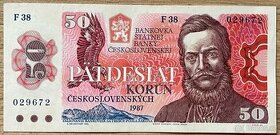 50 Kčs 1987 F38 029672 - 1