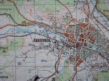 Vojenská profesionální tajná mapa Rakovník ČSLA