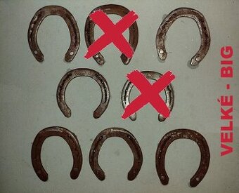 Stará koňská podkova, podkovy, pěkný retro originál - SLEVA
