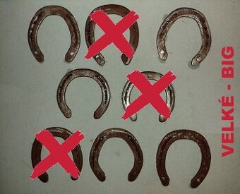 Stará koňská podkova, podkovy, pěkný retro originál - SLEVA