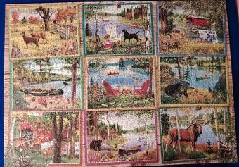 Prodám jednou složené kompletní puzzle