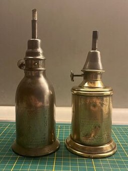 2 starožitné petrolejové lampy Francie 1890. léta