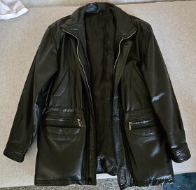 Pánská kožená (vepřovice nappa) bunda k obleku, velikost 52 - 1