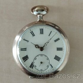 Stříbrné kapesní hodinky L.W.C - Langendorf - 1