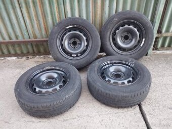 Plechové disky PSA 4x108 6,5Jx16H2E ET26 + 205/65 R16 - 1