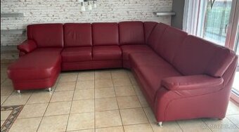 Kožená sedací souprava do U, 4397