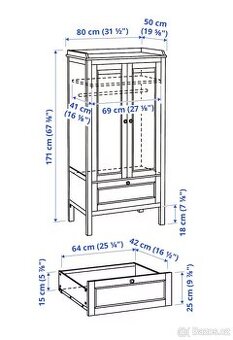 Set IKEA Sundvik: šatní skříň a přebalovací stůl/komoda