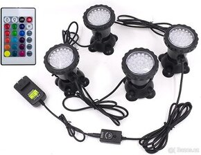 Set 4 kusů LED podvodních RGB světel
