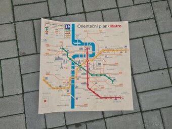 Starý orientační plán metra v Praze