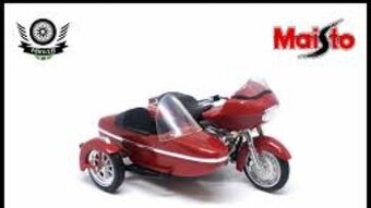 Model motorky Harley Davidson + side car