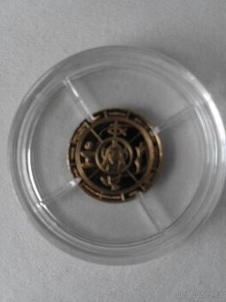 Nejmenší mince světa 0,5 gr 12.apoštolů , zlato 585/1000