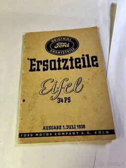Prodám Ford EIFEL 1939 seznam náhradních dílů