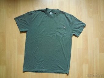 pánské Dickies khaki zelené tričko kapsa kr.ruk bavlna 54/L