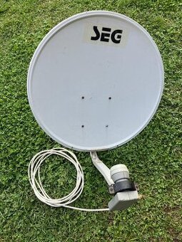Satelitní parabola 60 SEG, konvertor, koax, přijímač, svorka