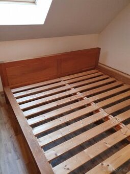 Dubová postel 180 x 200 - s roštem - 1