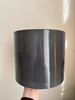 Antracitový/šedý velký květináč nový