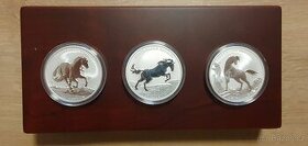 Sada stříbrných mincí Brumby Horse 2020-2022 + etue - 1