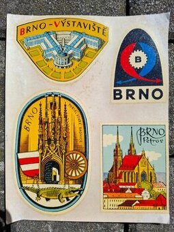 Staré samolepky Brno