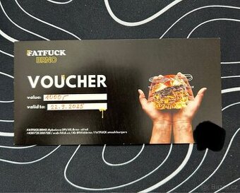 Voucher do FATFUCK s 1000 Kč, na pobočkách v Praze a v Brně