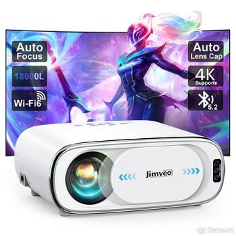Jimveo E30 1080P Full HD Projector with WiFi Bluetooth