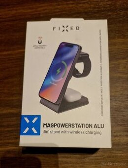 Bezdrátová nabíječka FIXED MAGPOWWRSTATION ALU