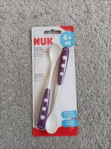 Dětské lžičky na krmení, zn. NUK , 2 kusy, zelená, nová