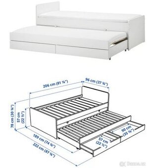 Ikea SLÄKT postel rozkládací