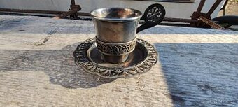 Alpaka - hrníček s talířkem