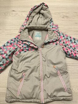 BUNDA zimní šedá dívčí  s kapucí Reserved - 1