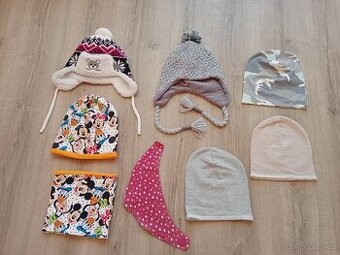 Dívčí čepice a nákrčníky, vel. 4-6 let