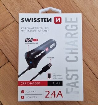 Nabíječka do auta SWISSTEN 2,4 A microUSB