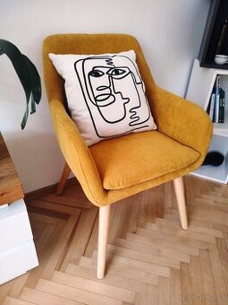 NOVÉ RETRO ŽLUTÉ KŘESLO IKEA - PC 5800,-