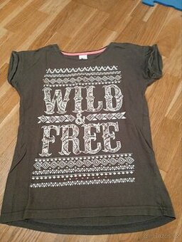 Hnědé dívčí tričko