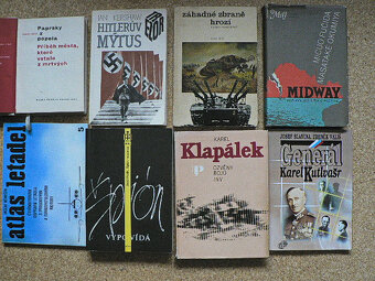 Knihy o letadlech, letcích a válce +další různé (viz fota)