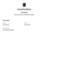 Apple HomePod Velky 1. generace - jenom prodej páru 2ks