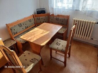 Rohový jídelní set - dub