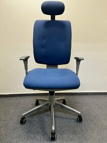 kancelářská židle s podhlavníkem (světle modrá)