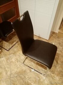 Židle polstrovaná s koženkou - 1