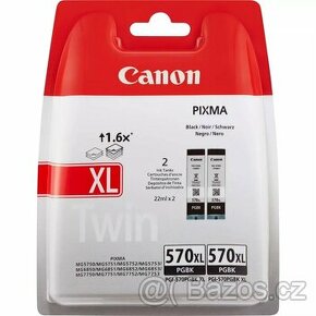 Inkoustová náplň Canon PGI-570XL PGBK, 2x 500 stran, 2-pack