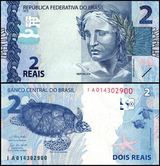 Brazílie - 2 Reály bankovka, 2010, UNC