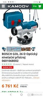 Prodám nivelační přístroj Bosch GOL 26D---DOVEZU--