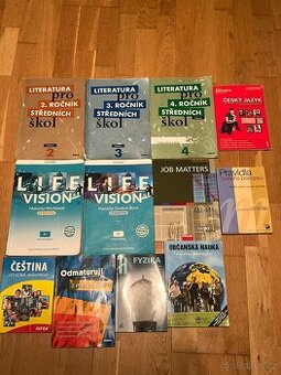 Učebnice AJ, ČJ, MAT, FYZ,