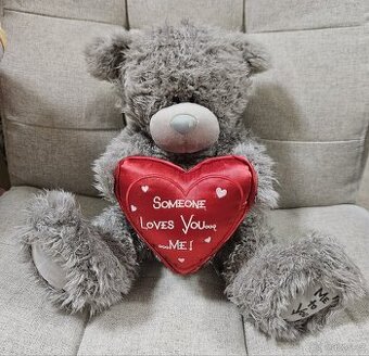 Velký plyšový medvěd Me tou you se srdcem