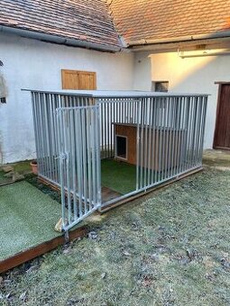 Kotec na psa včetně zateplené boudy nové nepoužité