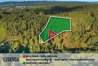 Prodej souboru pozemků v Dlouhém Mostě u Liberce – klidná lo