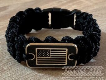 Paracord náramek (19 cm) black