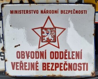 ČSSR smalt cedule konec 40/50.léta přelom.